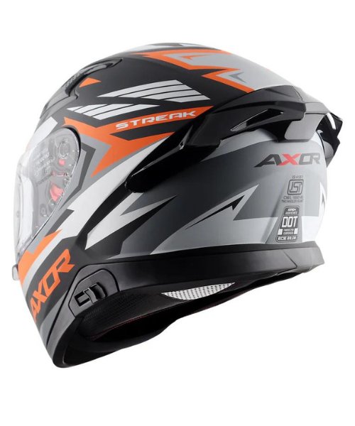 Axor Apex Streak Helmet - Dull Black Orange