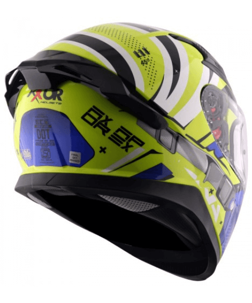 Axor Apex Hex-2 Helmet - Neon Yellow Blue