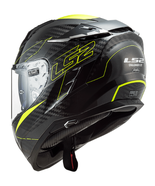 LS2 FF327 Challenger CT2 Fold Gloss Hi-Viz Helmet - Yellow