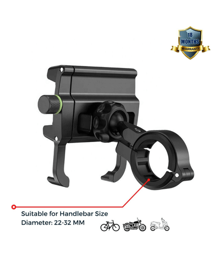 Yellowfin Claw Grip Aluminium Alloy Phone Holder Mount 360 Roatation - M6S-1 Black