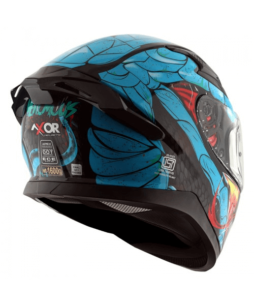 Axor Apex Venomous D/V Helmet - Black Neon Blue