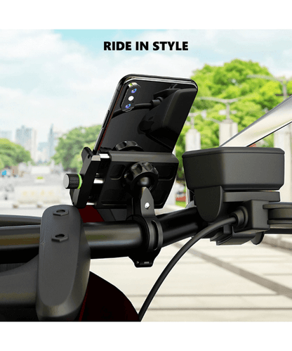 Yellowfin Claw Grip Aluminium Mobile Phone Holder Mount with 360 Rotation - M7 Black