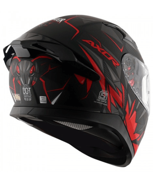 AXOR Apex Hunter D/V Helmet - Dull Black Red