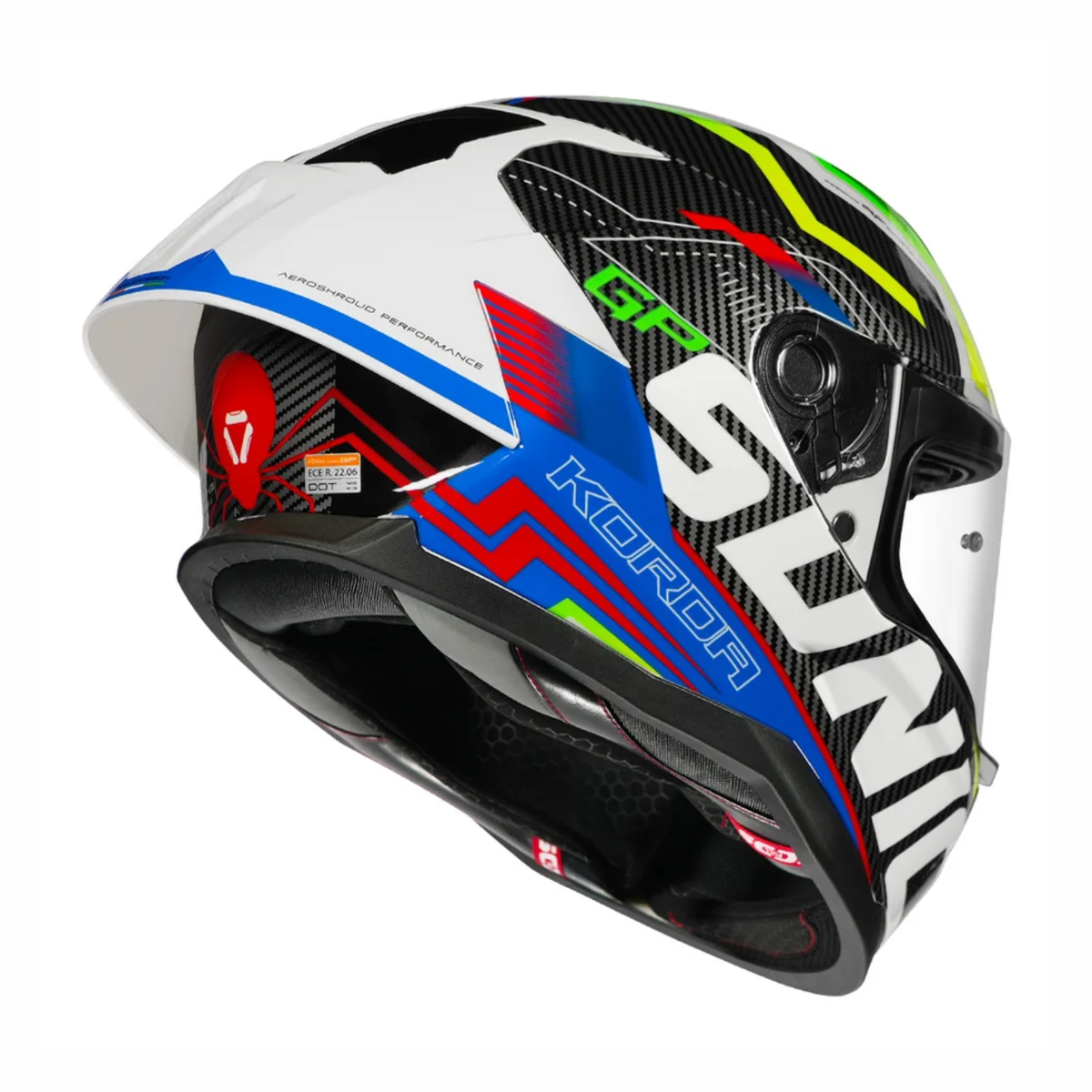 Korda Sonic GP SPI-D Helmet - Gloss Fluorescent Yellow