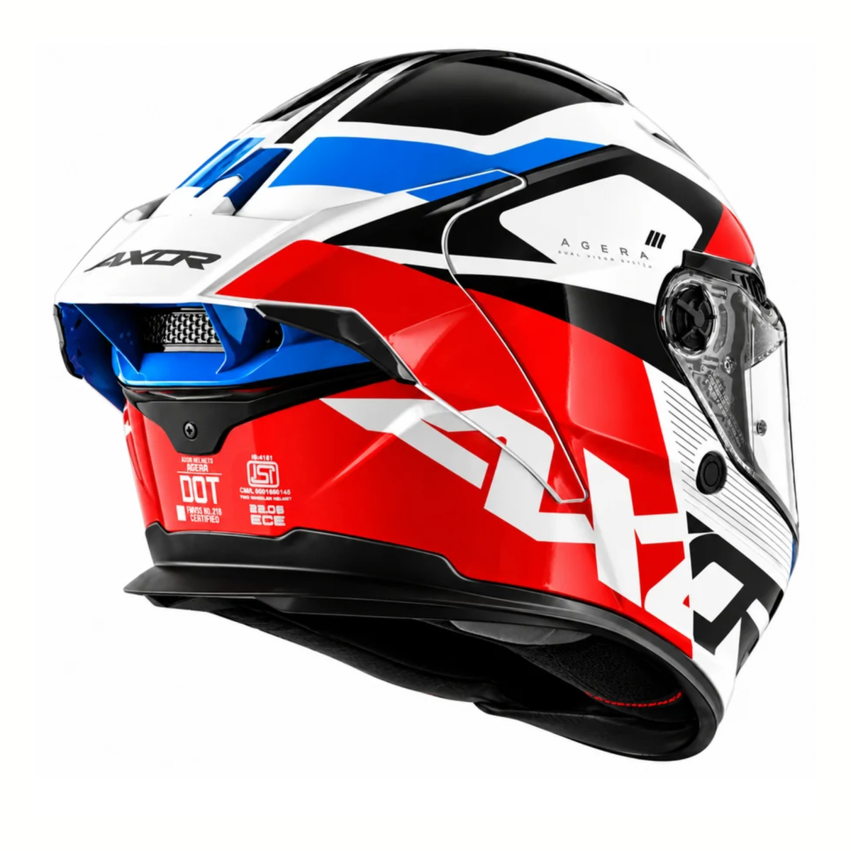 Axor Agera Rush Helmet - Gloss White Red