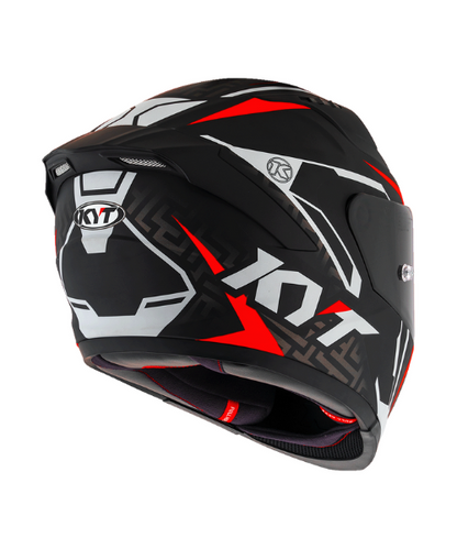 KYT Striker #02 Helmet - Matt Black Red