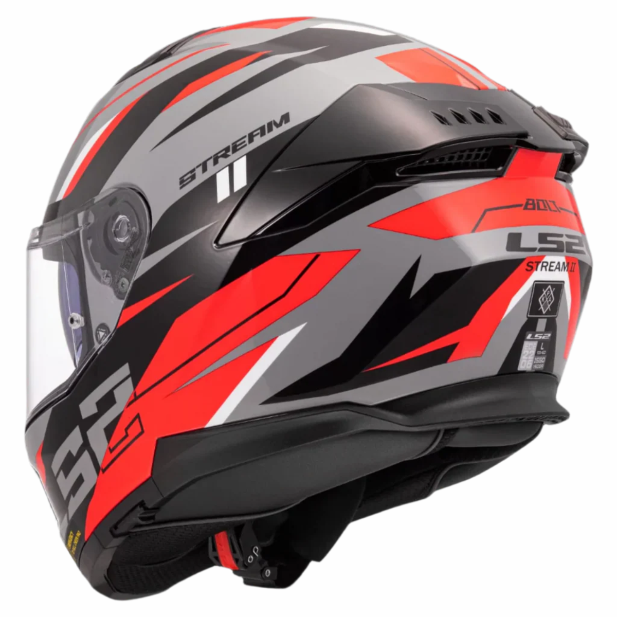 LS2 FF320 Stream II Bolt Helmet - Matt Black Red - LS2