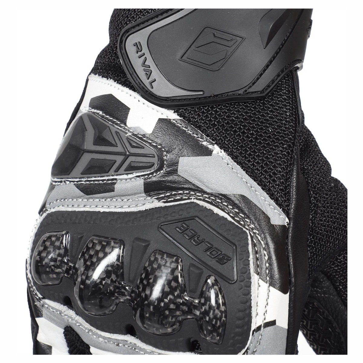 Solace Rival Carbon CE Motorcycle Riding Gloves - Camo - Solace