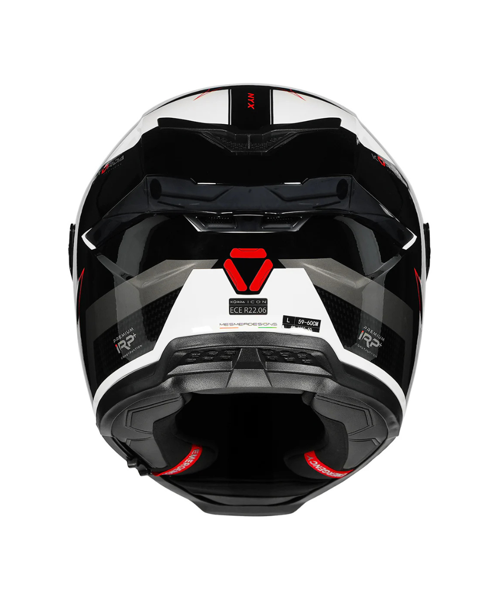 Korda Icon NYX Helmet - Gloss Black White