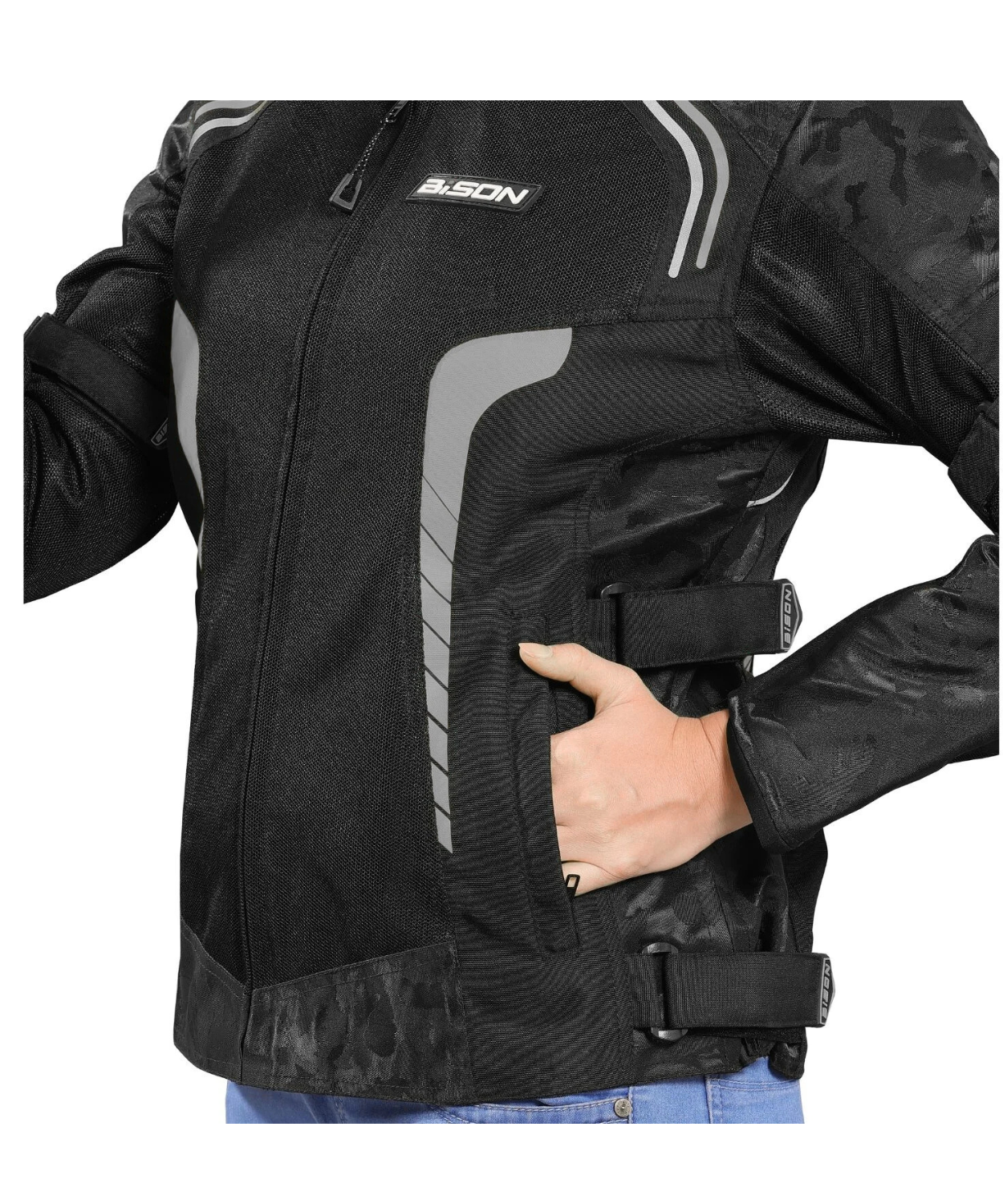 Bison ProGear Phoenix Women Riding Jacket - Hi-viz Grey