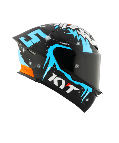 KYT TT-Revo Masia Winter Test Replica Helmet - Matt Black Blue