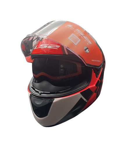 LS2 FF320 Stream Evo Target Helmet - Black 7C Red D-Ring