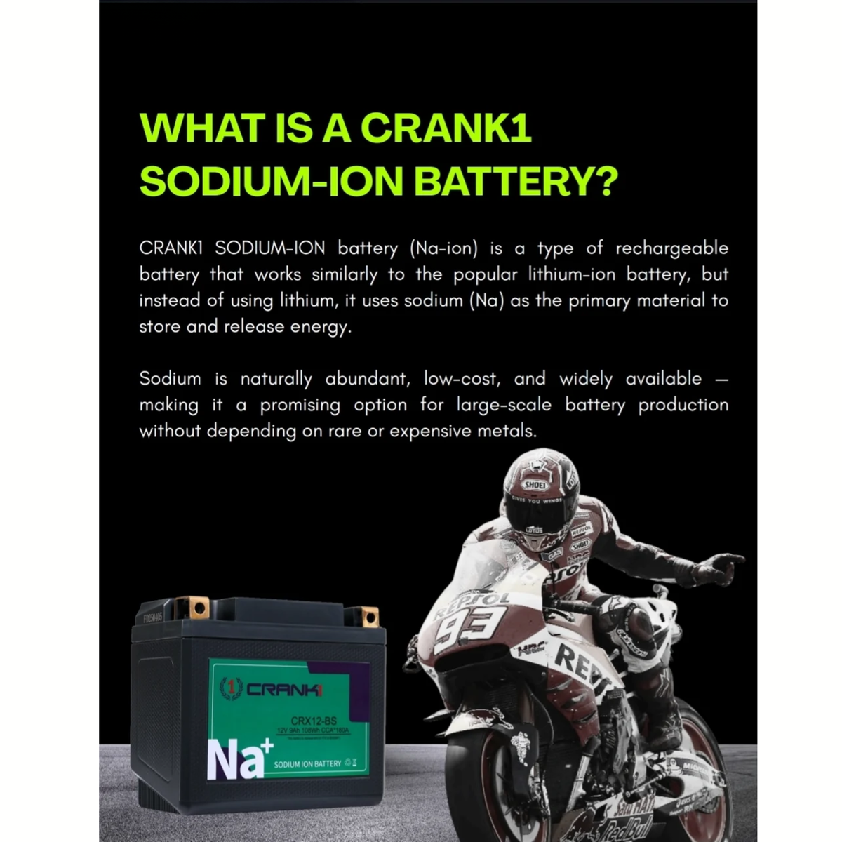 Crank1 BMW F850 GS Adventure (2019-2025) Sodium ION Factory Activated Battery - CRX12-BS – view 10