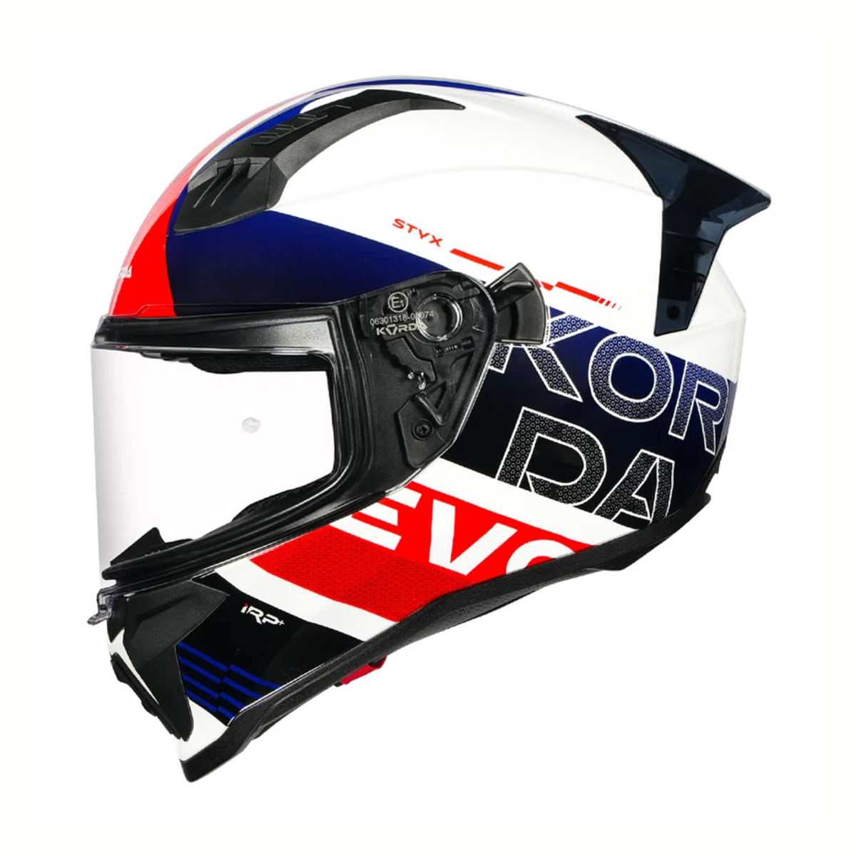 Korda EVO Styx Helmet - Gloss White Blue Red