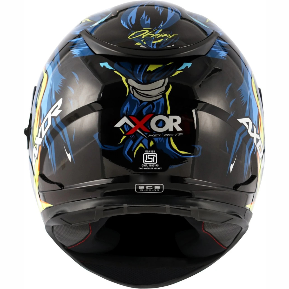 AXOR Street Okami Helmet Black Blue - AXOR