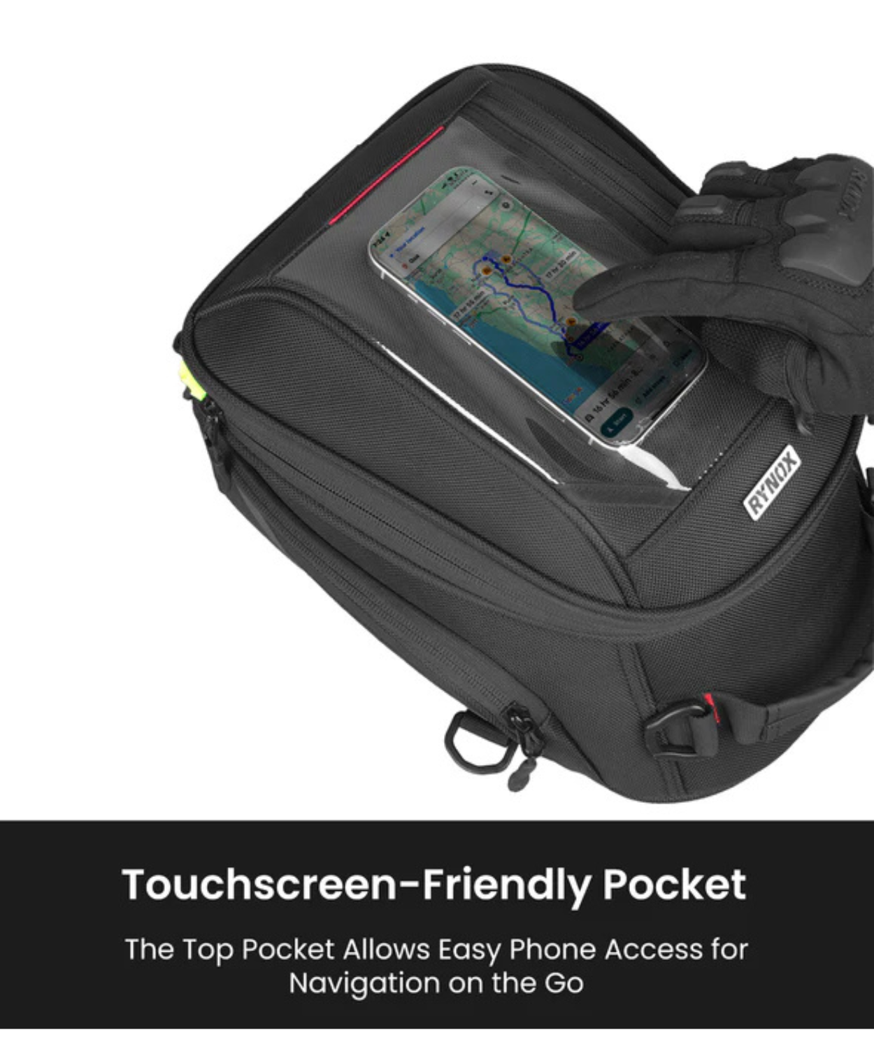 Rynox Optimus V3 Magnetic Tank Bag - 10L - Black