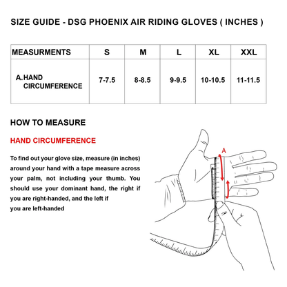 DSG Phoenix Air Riding Gloves - Fluo Yellow