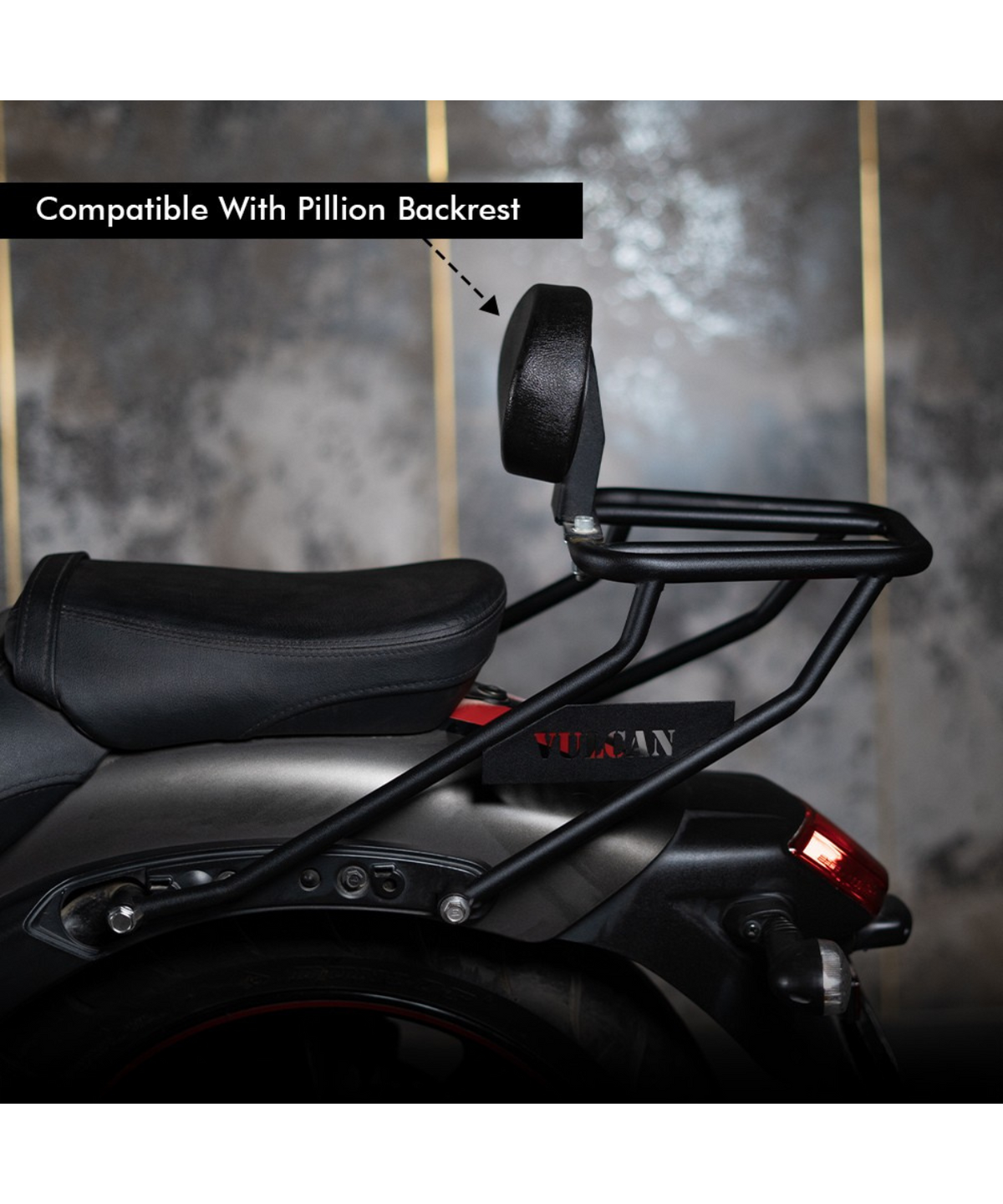 Zana Kawasaki Vulcan 650 Top Rack with Plate Compatible with Pillion Backrest - ZI-8310 - Zana