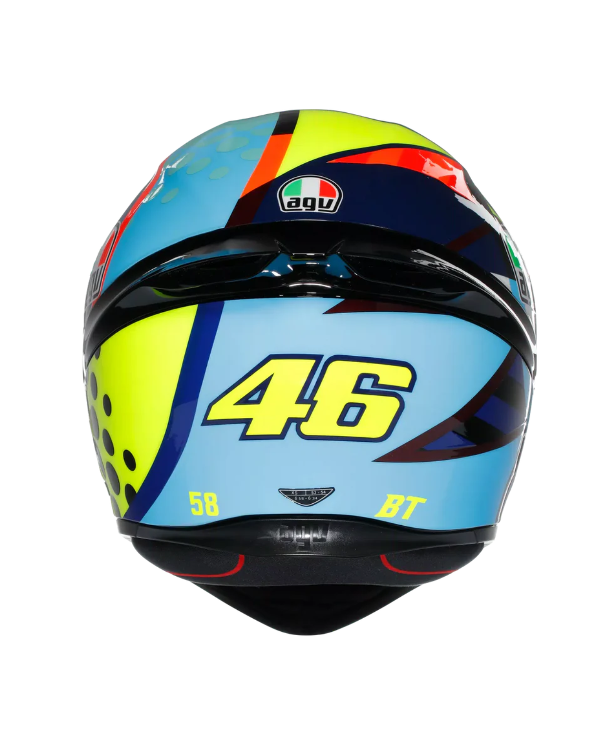 AGV K1 S Rossi Winter Test Helmet 2020 - Gloss Blue Yellow