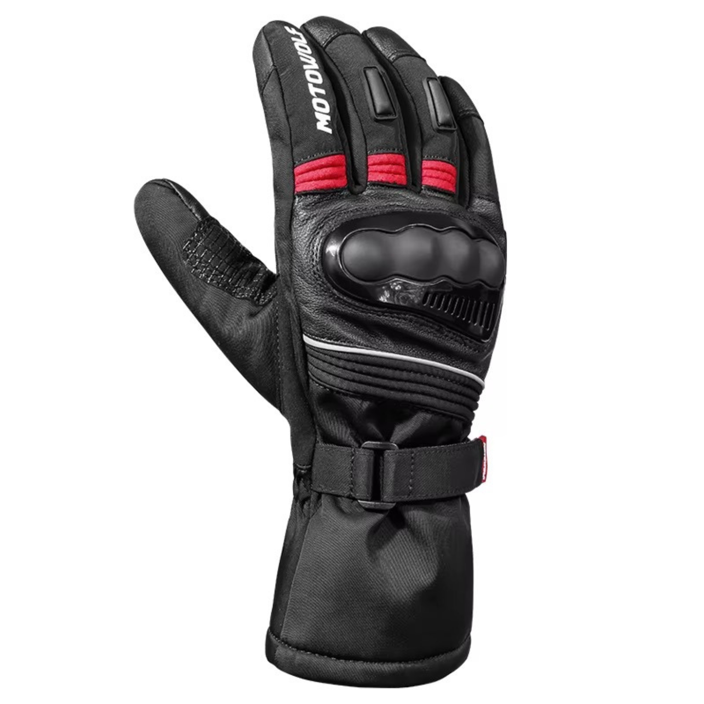 Motowolf Winter Motorcycle Gloves - MDL0318 - Black Red