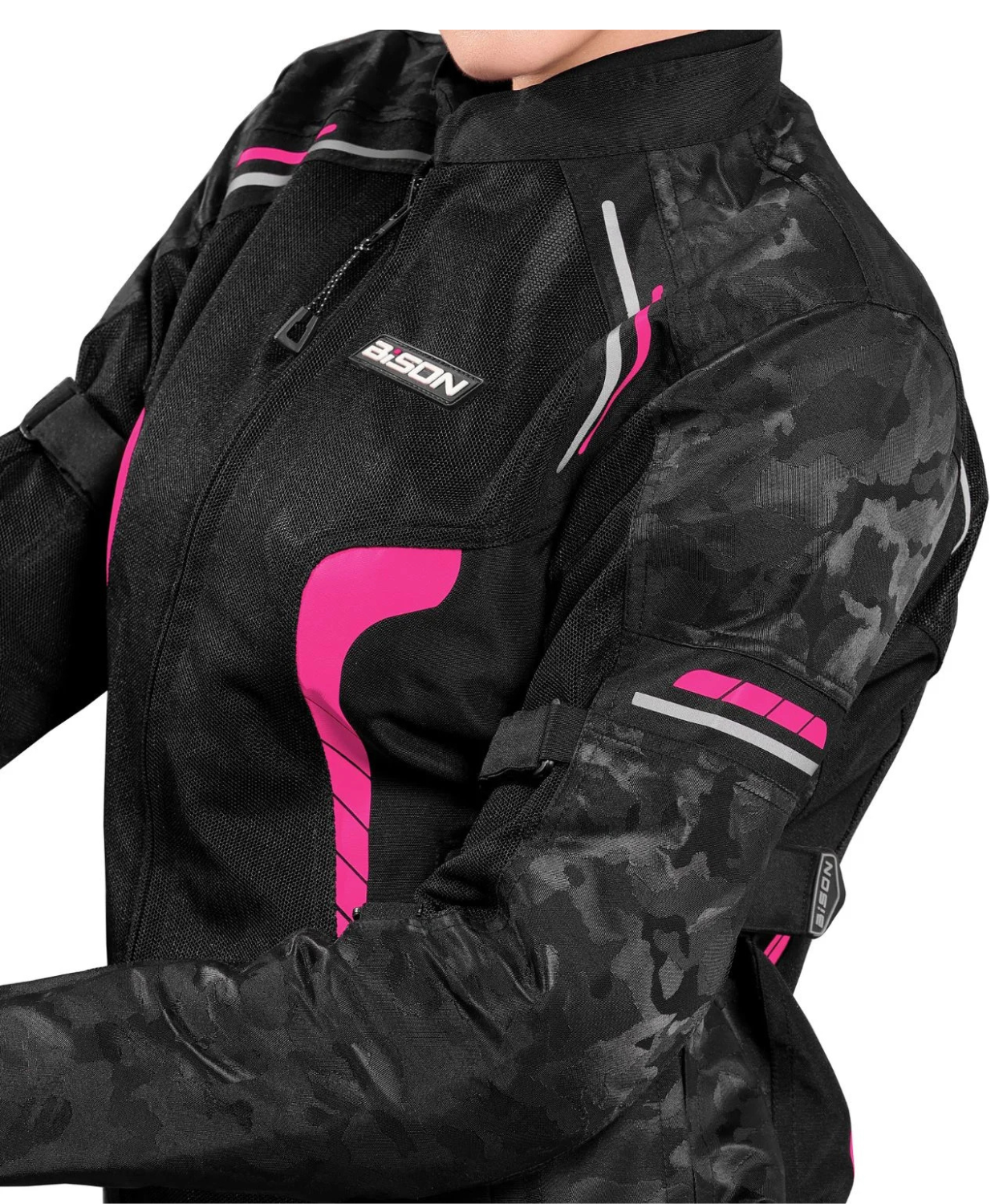 Bison ProGear Phoenix Women Riding Jacket - Hi-Viz Pink