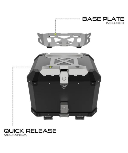 Auto Engina Hero Xpulse 200 Aluminum 42 Liter Topbox - Black
