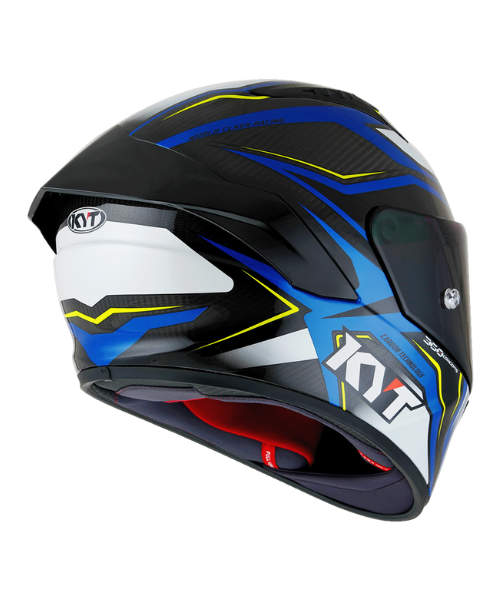 KYT NZ Race Carbon Stride Helmet - Blue White - KYT Helmets