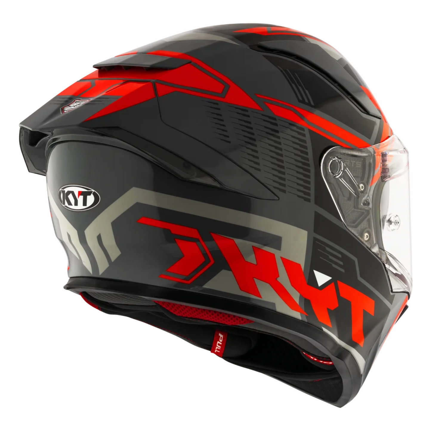 KYT R2R Pro Octane Helmet - Gloss Black Red