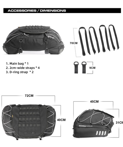Rhinowalk 50L Waterproof Tail Bag - MT3550
