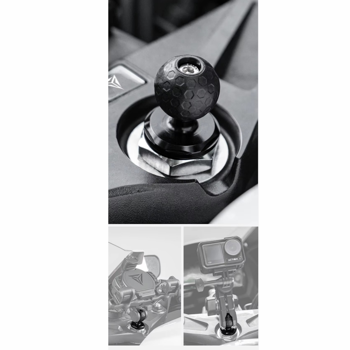 Motowolf Fork Stem Base Handlebar Ball Mount - Motowolf