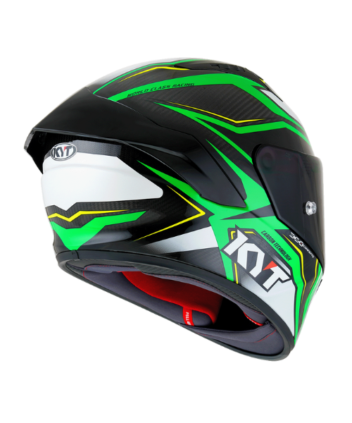 KYT NZ Race Carbon Stride Helmet - Green Fluo - KYT Helmets