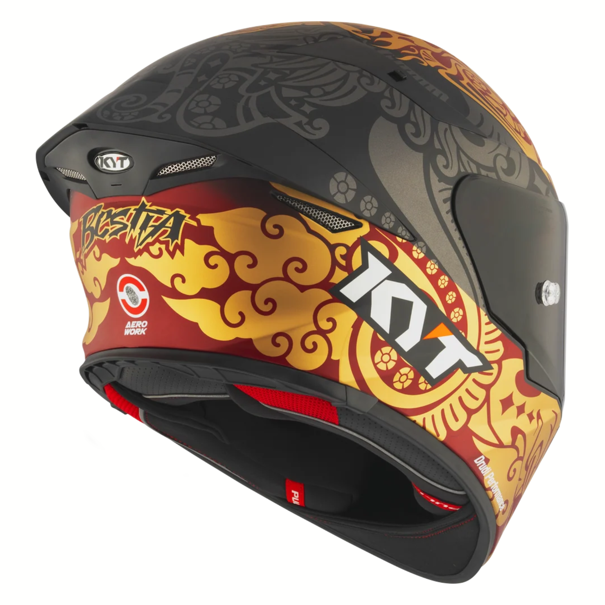 KYT TT-Revo Enea Bastianini Indonesia Replica 2023 Helmet - Matt Black