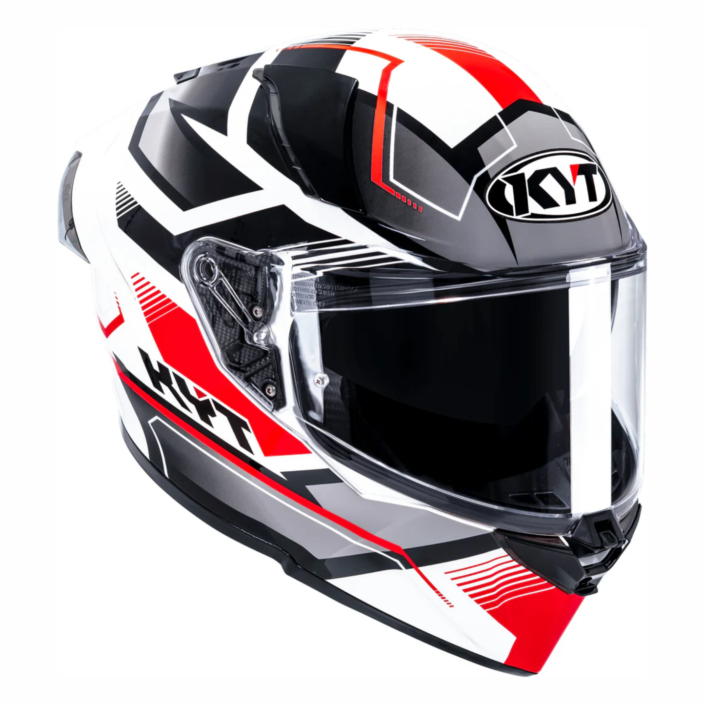 KYT R2R Pro Parsec Helmet - Gloss White Red