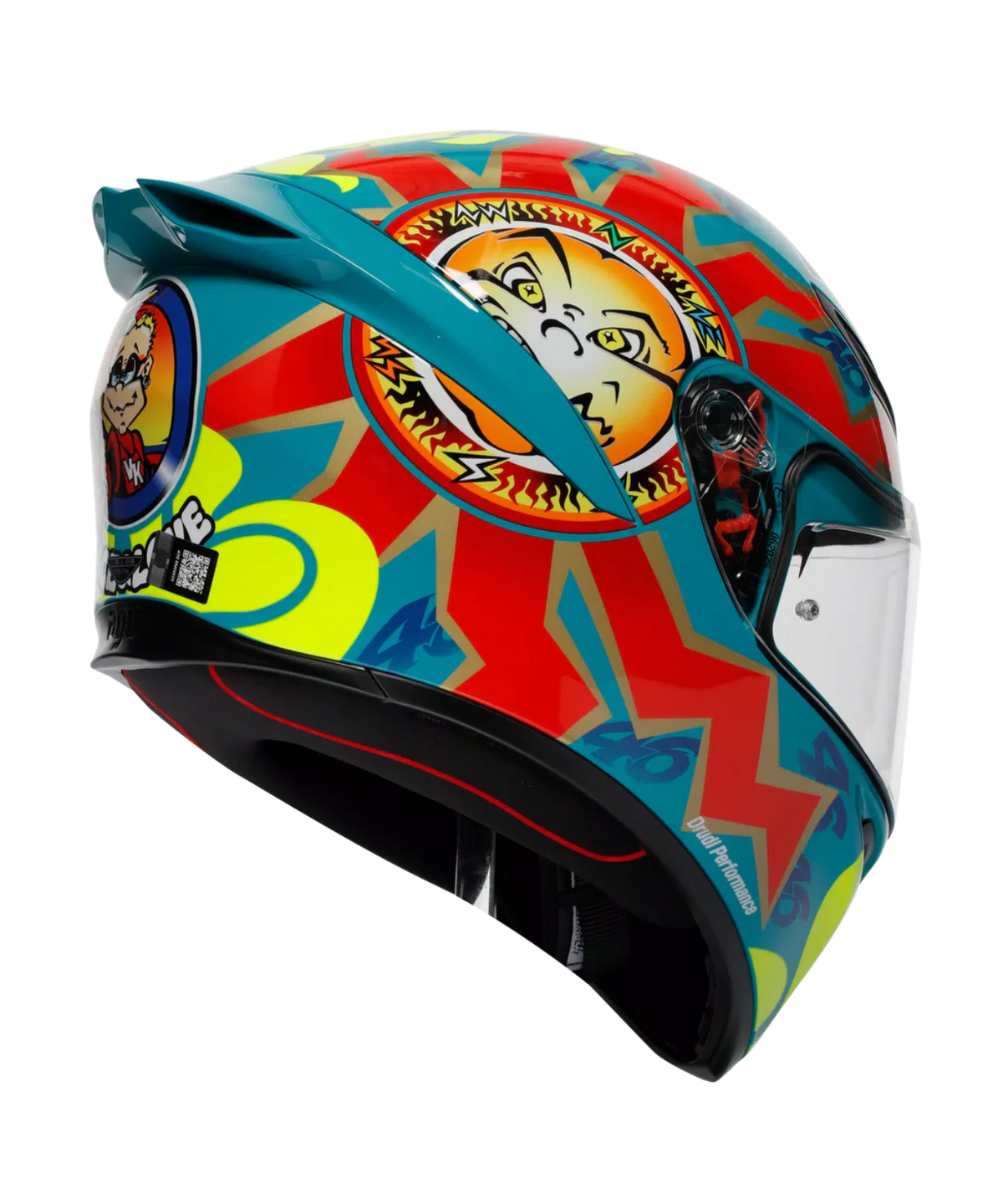 AGV K1 S Rossi Mugello 1999 Helmet - Gloss Blue Green Red - AGV