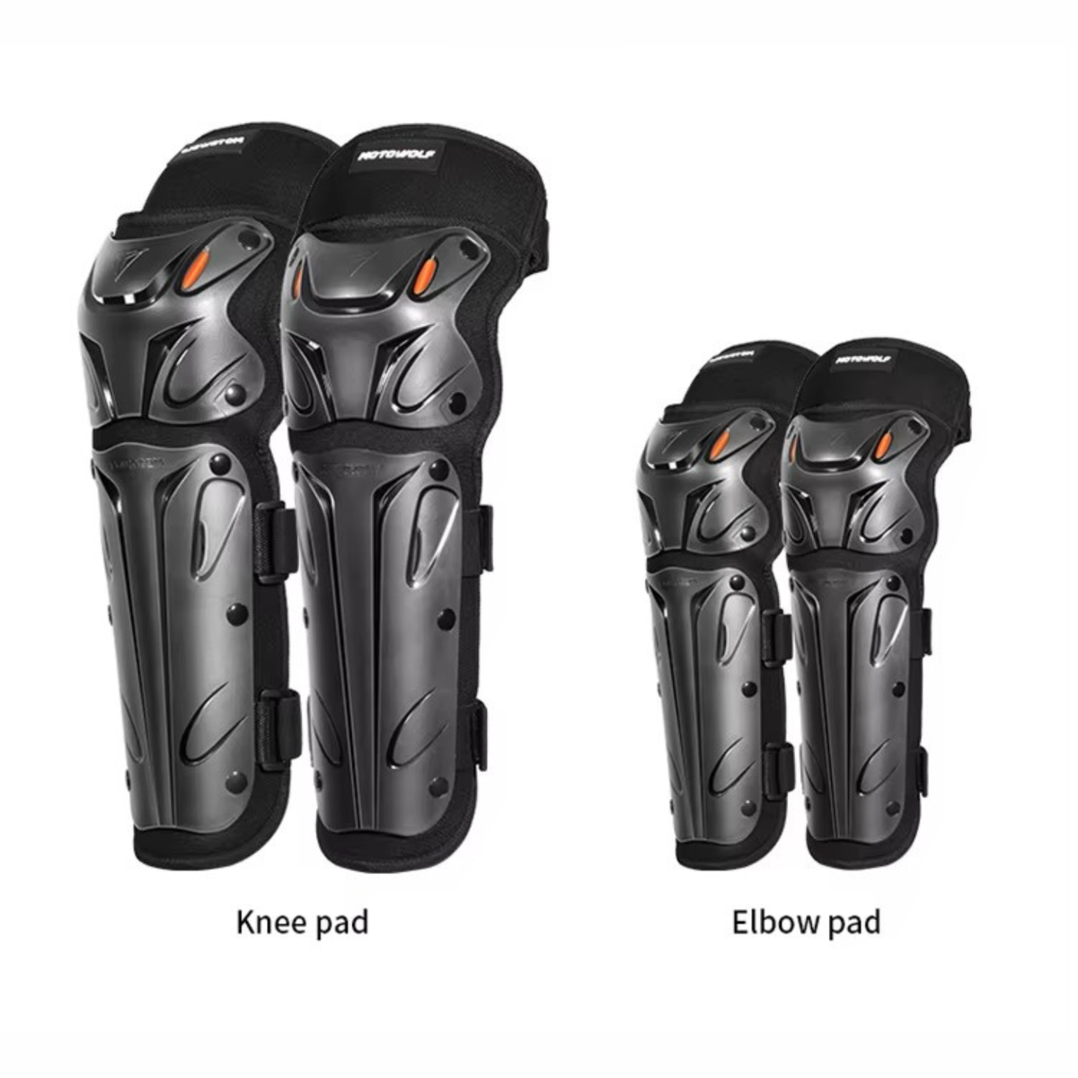 Motowolf Knee and Elbow Guard - MDL1010 - Black - Motowolf