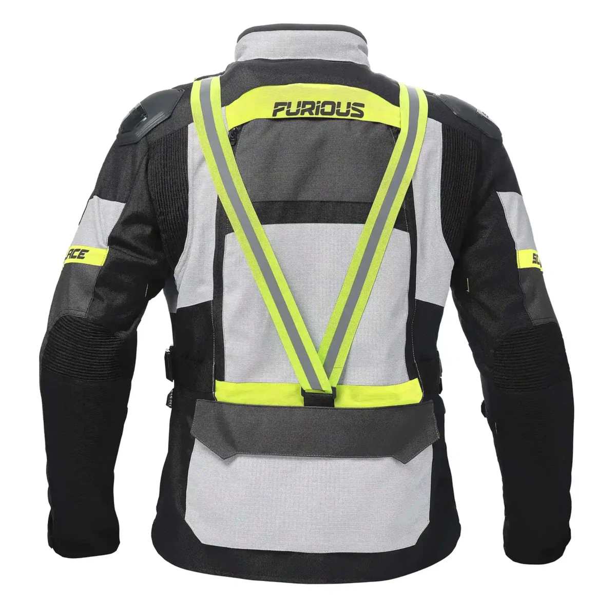 Solace Furious V4.0 Touring Jacket - Grey Black Neon - Solace