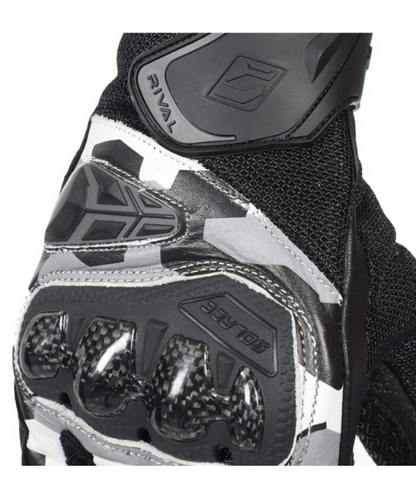 Solace Rival Carbon CE Motorcycle Riding Gloves - Camo