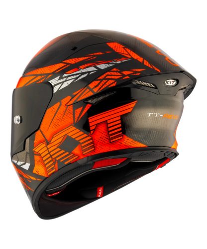KYT TT-Revo Combustion Helmet - Gloss Black Orange