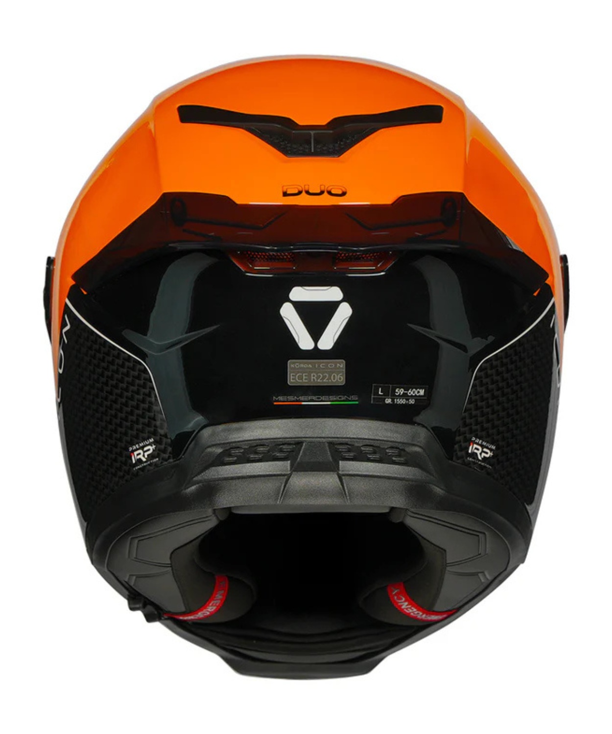 Korda Icon Duo Helmet - Gloss Black Orange