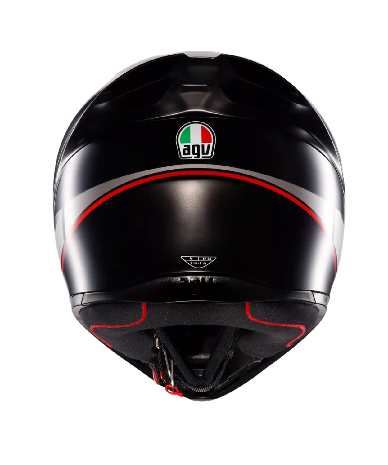 AGV K1 S Lap 034 Helmet - Matt Black Grey Red