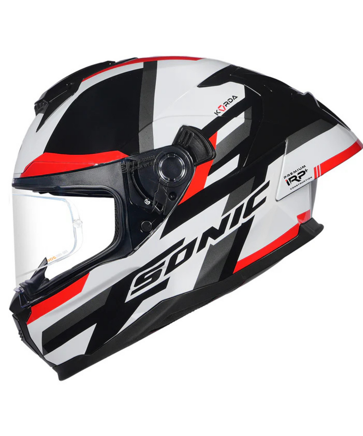 Korda Sonic GP Moze Helmet - Gloss White Red - Korda