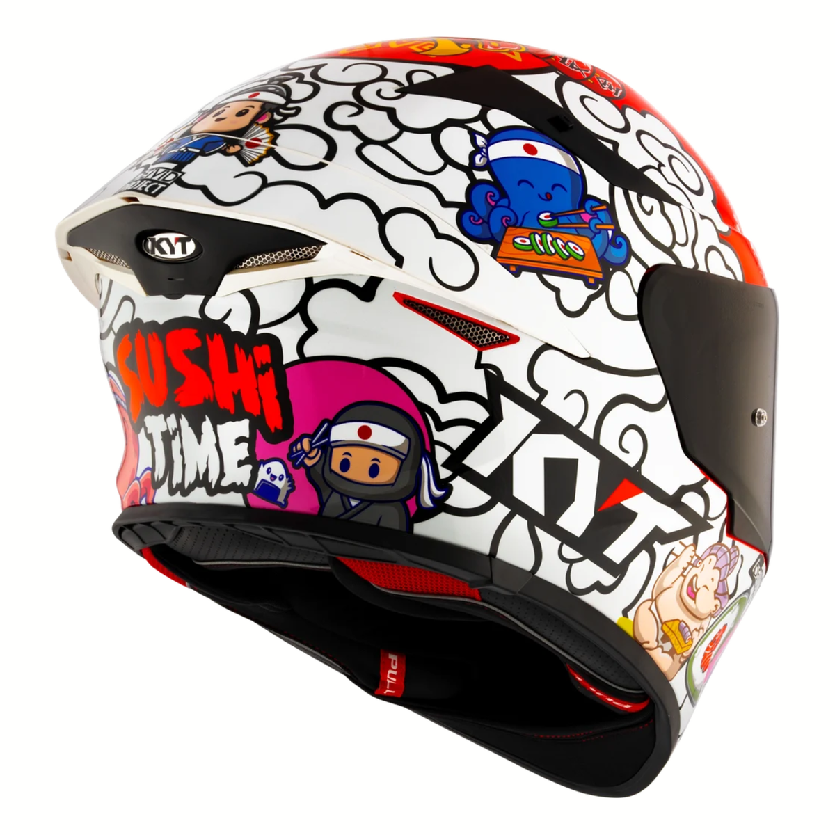 KYT TT-Revo Sushi Time Helmet - Gloss Red