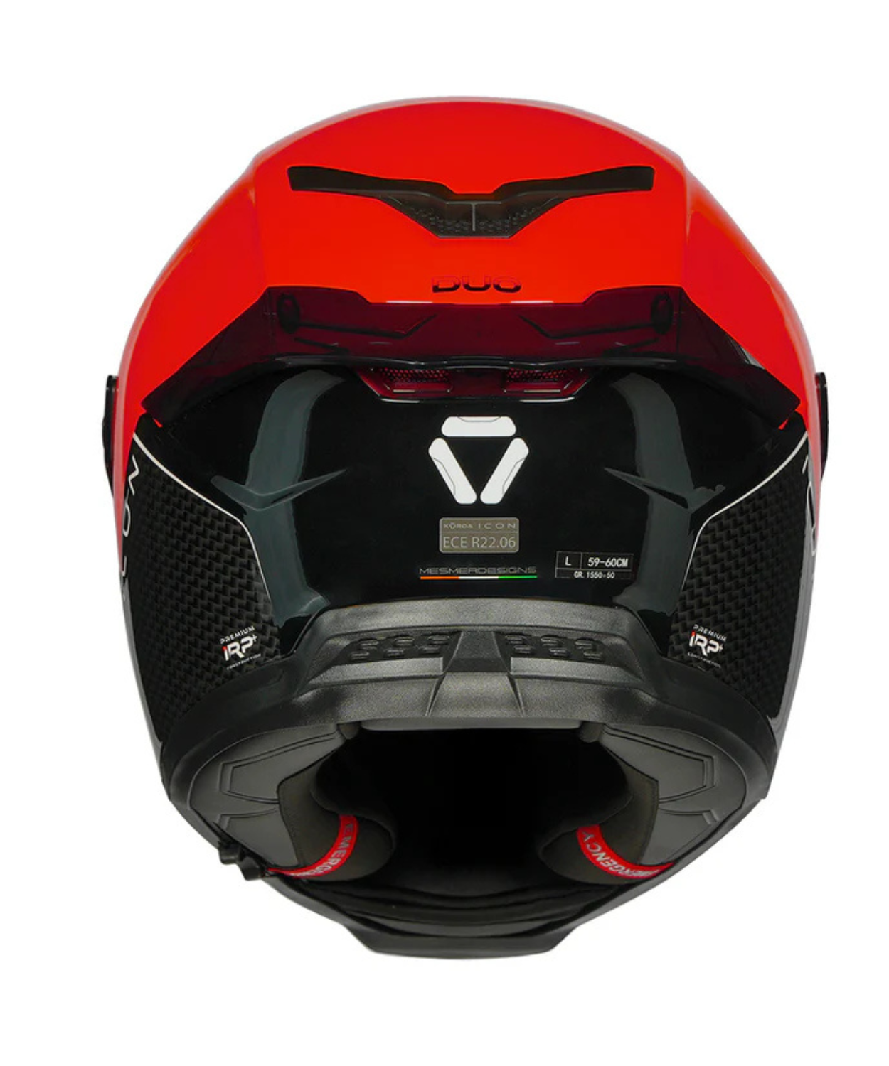 Korda Icon Duo Helmet - Gloss Black Red