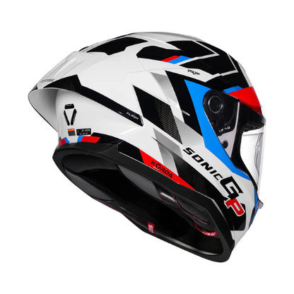 Korda Sonic GP Flash Helmet - White Red Blue