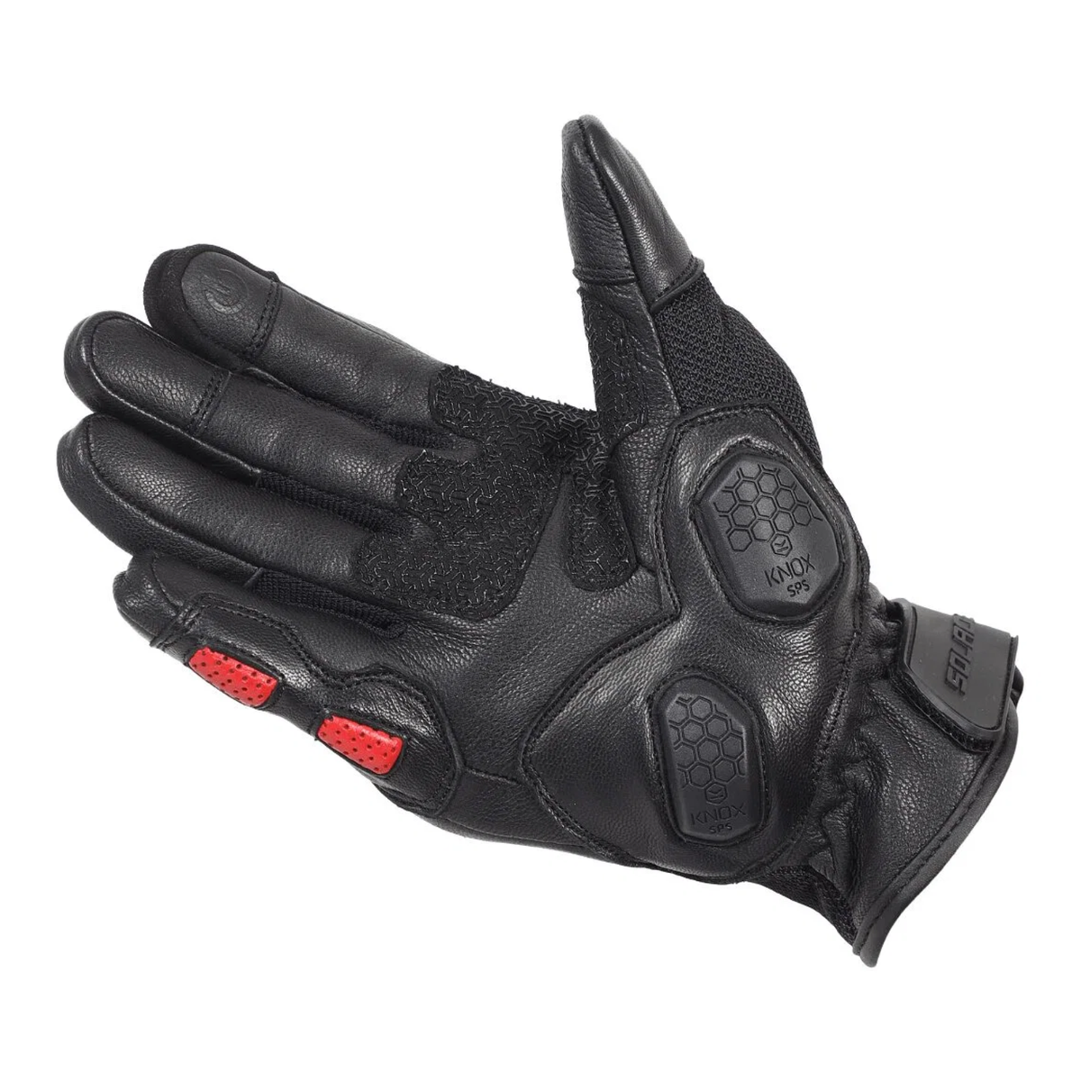 Solace Rival Carbon CE Motorcycle Riding Gloves - Red - Solace