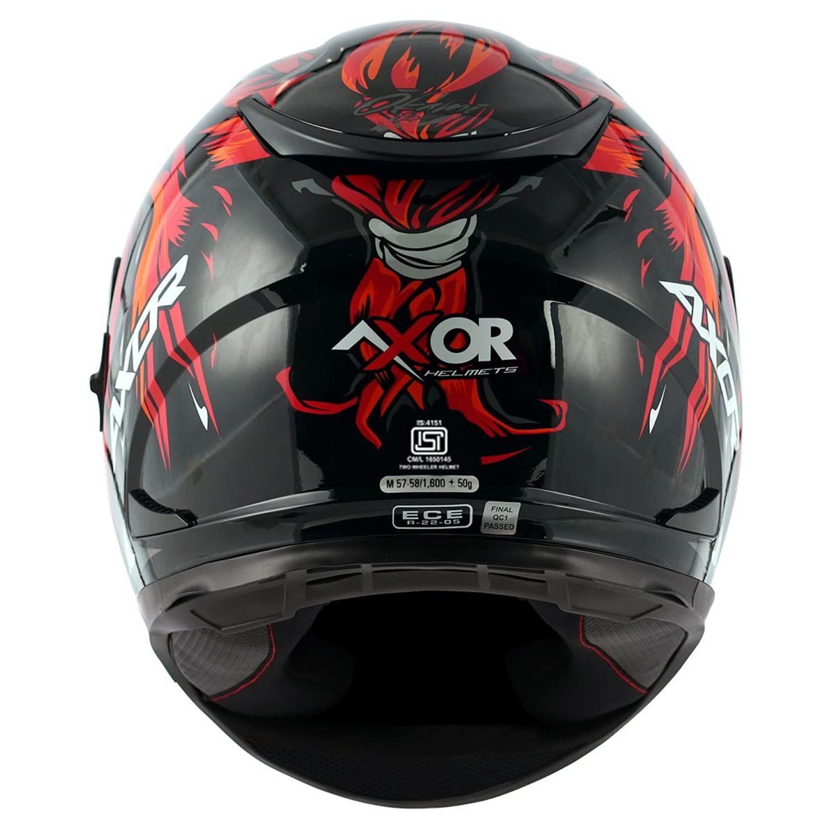 AXOR Street Okami Helmet Black Red - AXOR