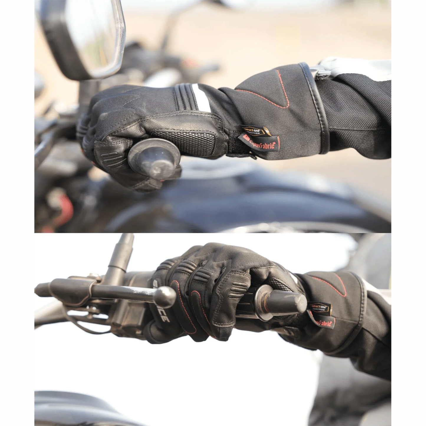 Solace Saga Waterproof Riding Gloves - Black