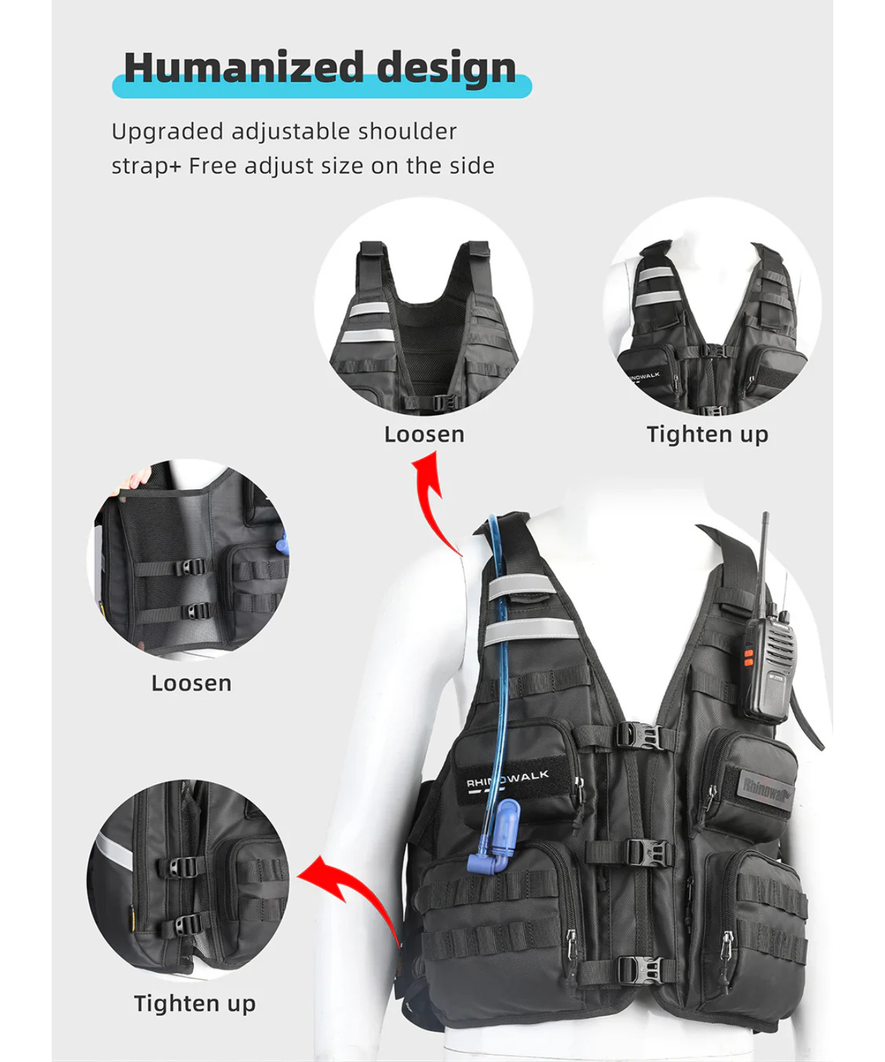 Rhinowalk Motorcycle Vest - M1012BK