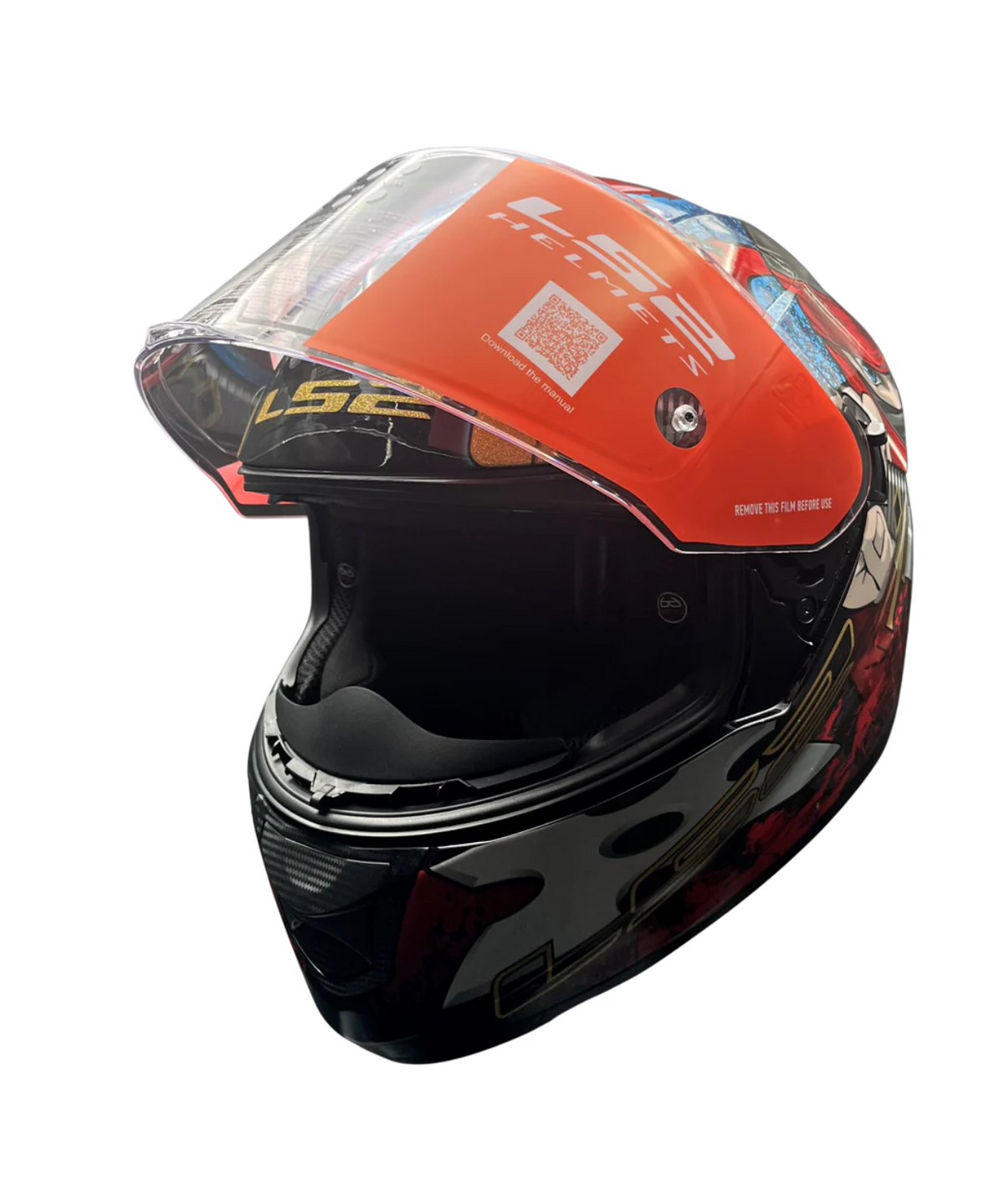 LS2 FF320 Stream Evo Ninja with D Ring Helmet - Red Blue - LS2
