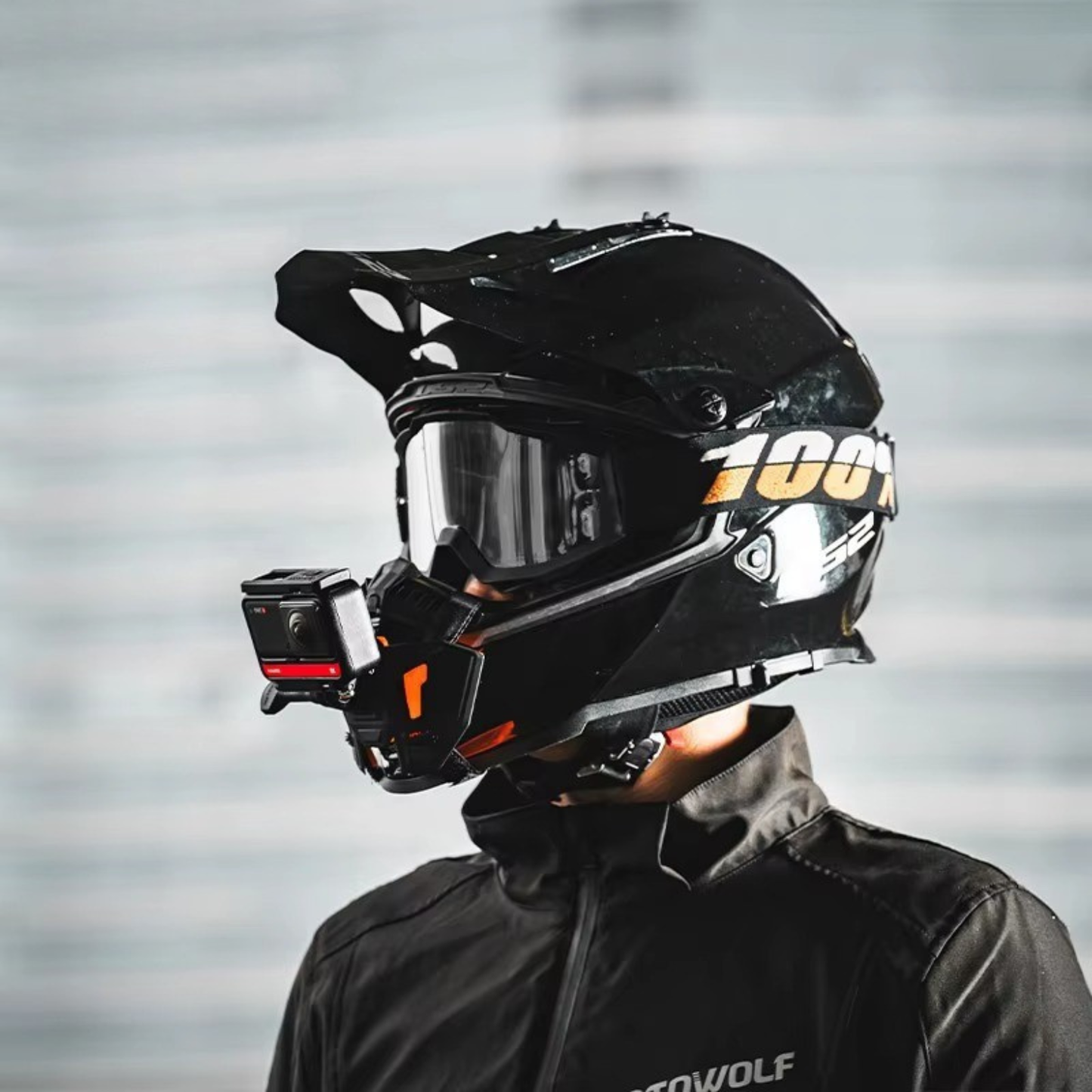 Motowolf Action Cam Helmet Chin Mount - Grey